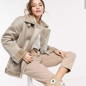 Stradivarius Brown Teddy Jacket